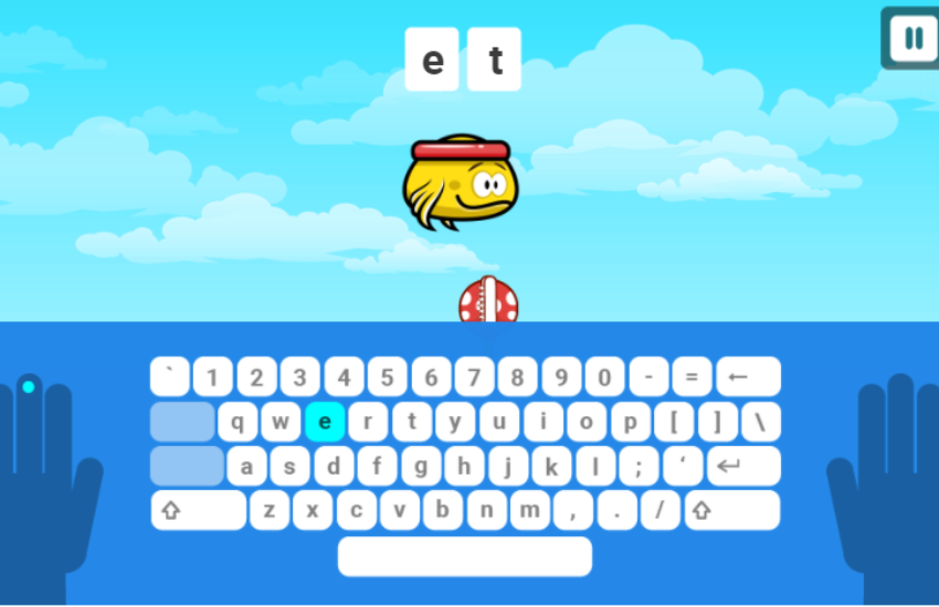 Flappy Typing Game Screenshot
