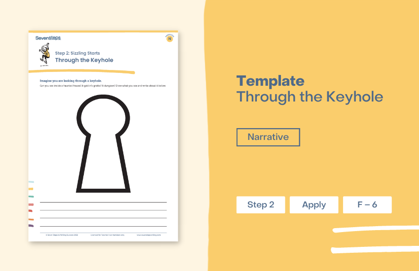 Click to download the Sizzling Starts template: Through the keyhole