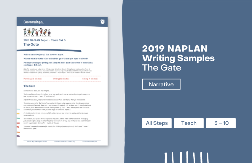 2019 NAPLAN Writign Samples - Narrative writing