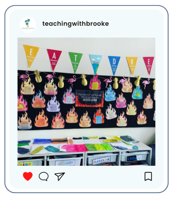 teachingwithbrooke shares their amazing Sizzling Starts themed wow board