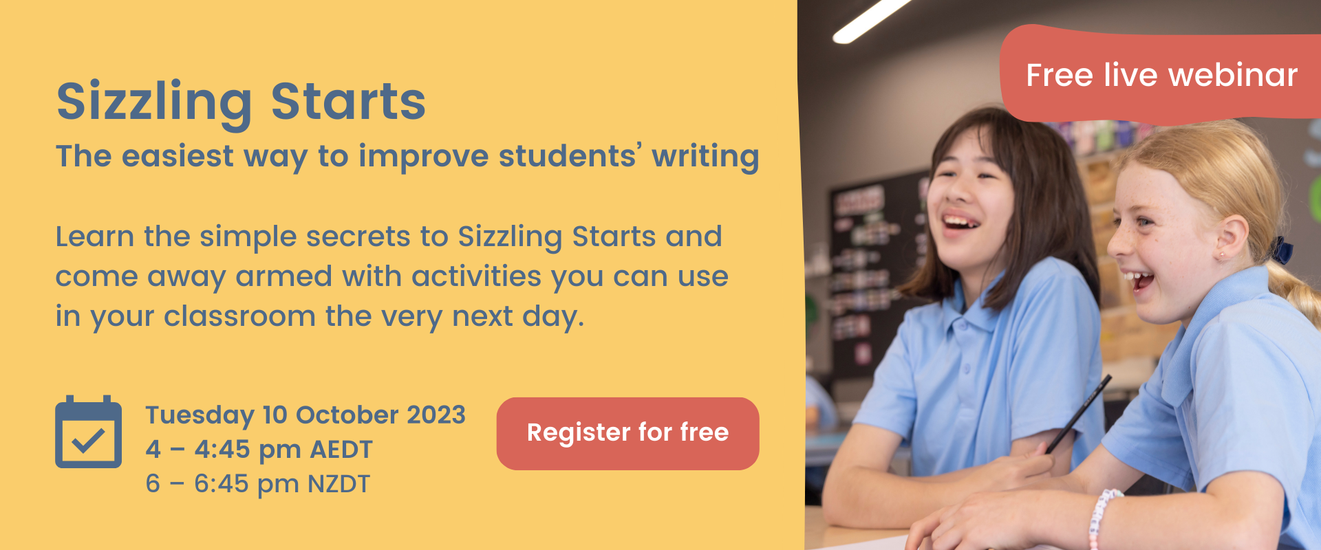 Join our free Sizzling Starts webinar Tuesday October 10! Click to register