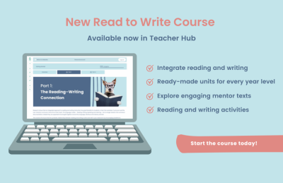 Overview of what's in the Read to Write Course in Teacher Hub